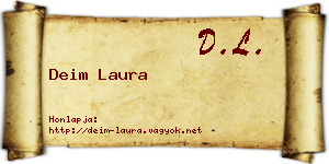 Deim Laura névjegykártya